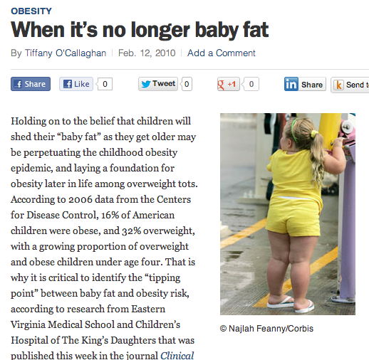 TIME | When It’s No Longer Baby Fat