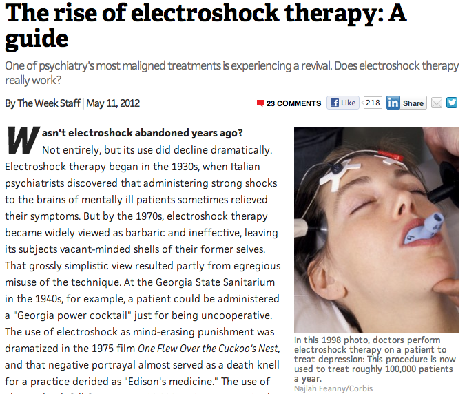 THE WEEK | The Rise of Electroshock
